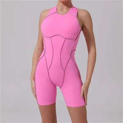 Colore a contrasto color crepuscolo stretto abito monopezzo per lo sport